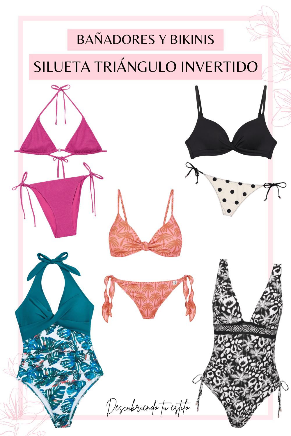 Ba&ntilde;adores y bikinis que favorecen a la silueta tri&aacute;ngulo invertido