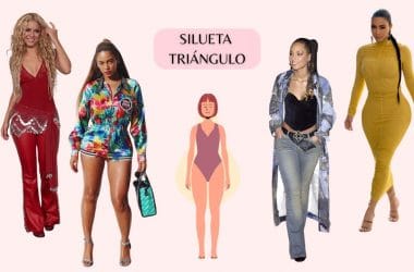 Silueta triángulo tipos de cuerpo mujer