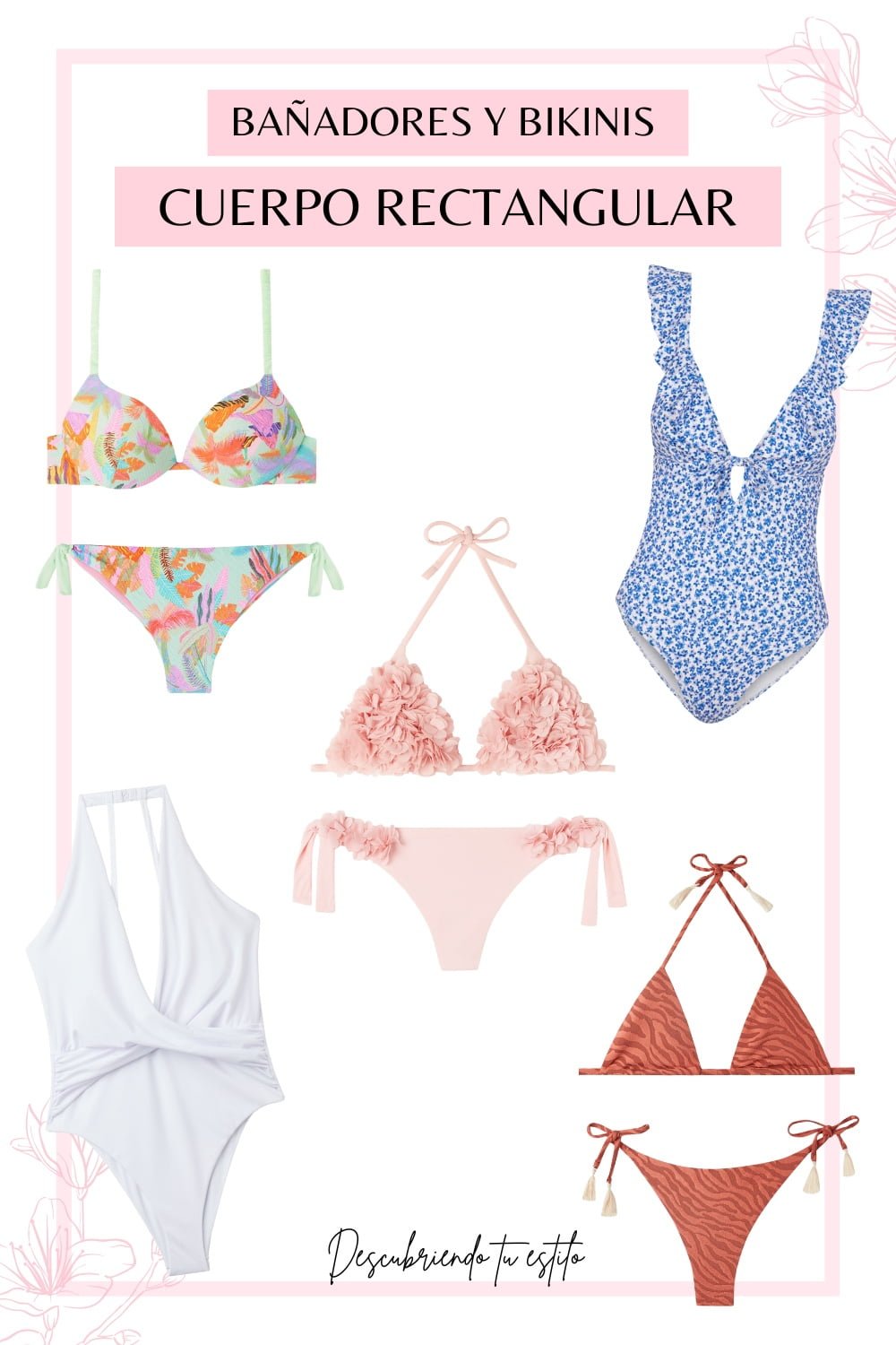 bañadores que favorecen silueta rectangular
