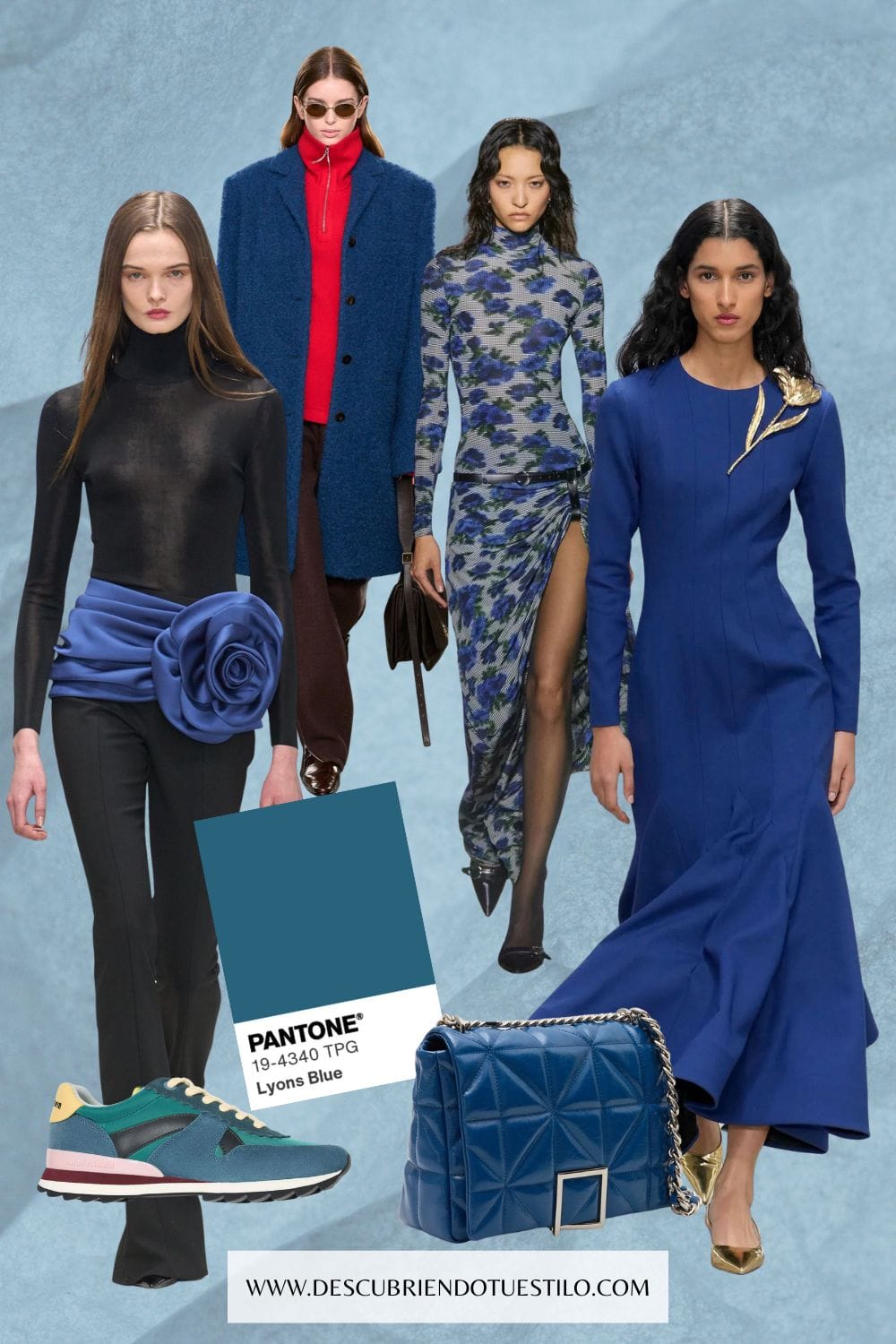Colores de tendencia otoño invierno 2025 2026 azul intenso