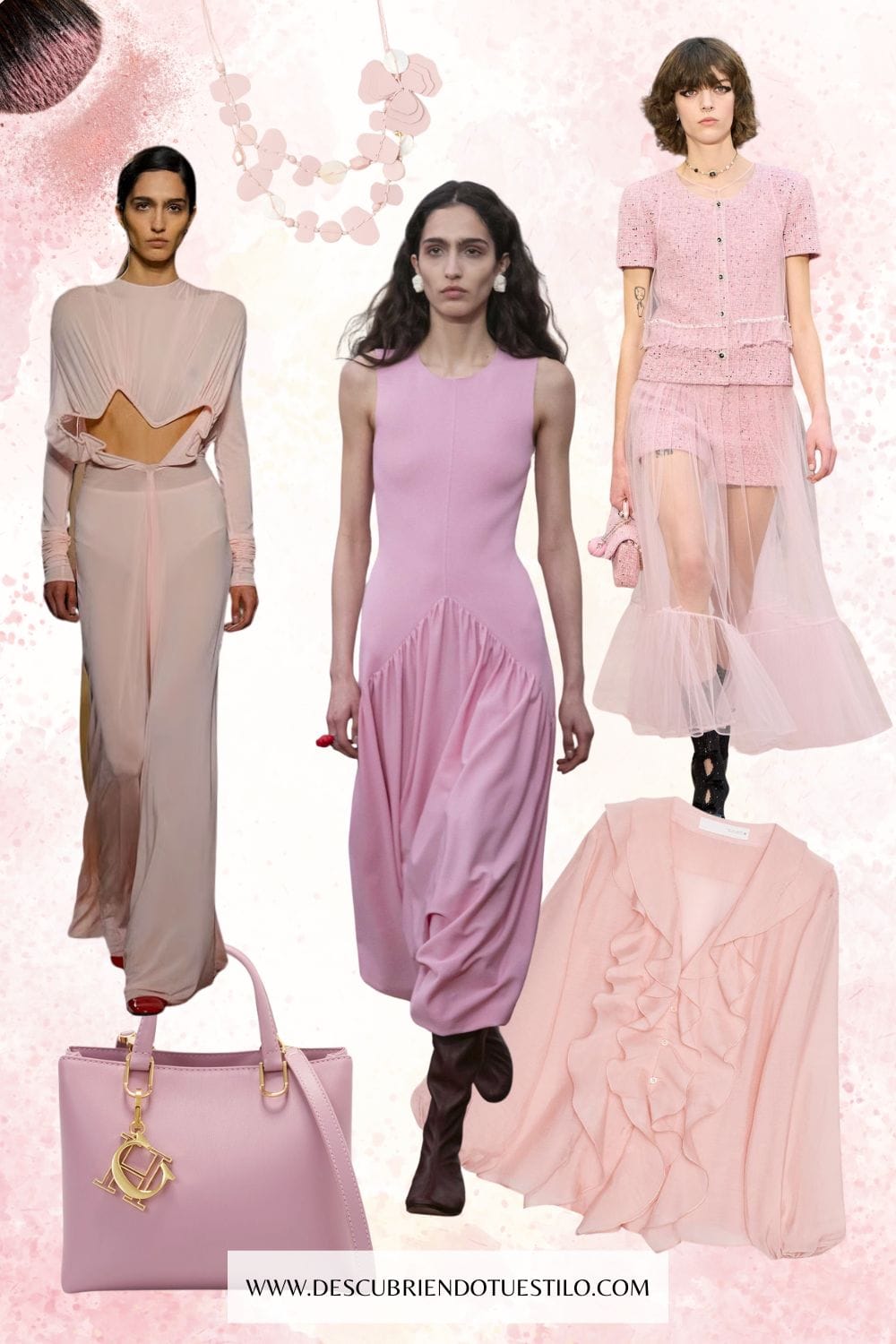 Colores de tendencia otoño invierno 2025 2026 powder rosa rosa empolvado