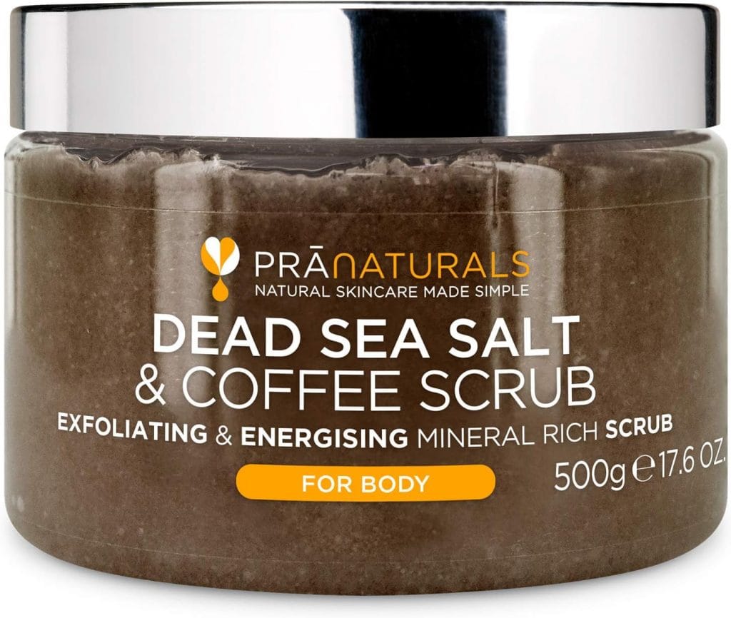 Exfoliante corporal de café son sales Del Mar muerto y aceites