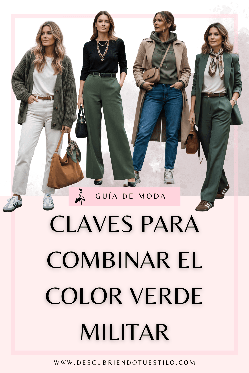 Claves para combinar el color verde militar outfit fáciles y ponibles