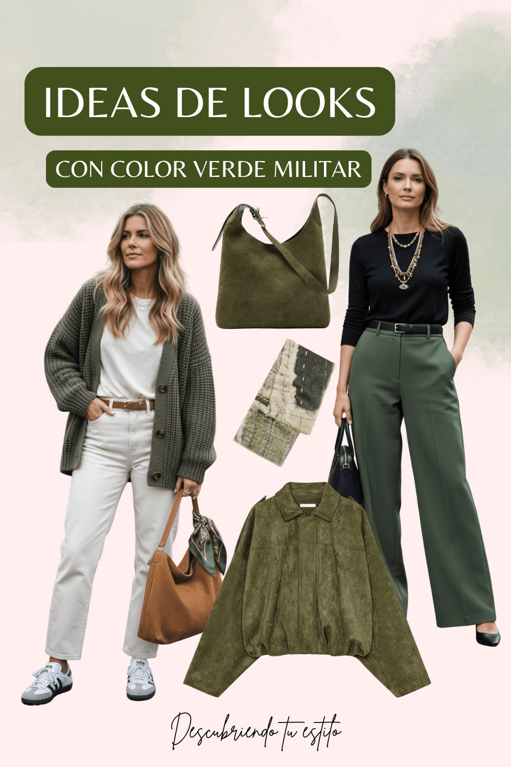Ideas de looks con color verde militar