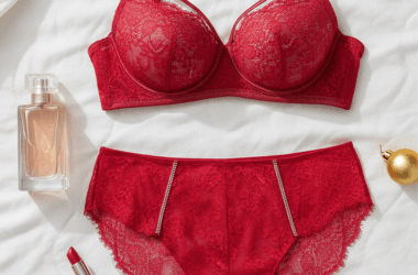 Conjunto de lencería en color rojo para Nochevieja