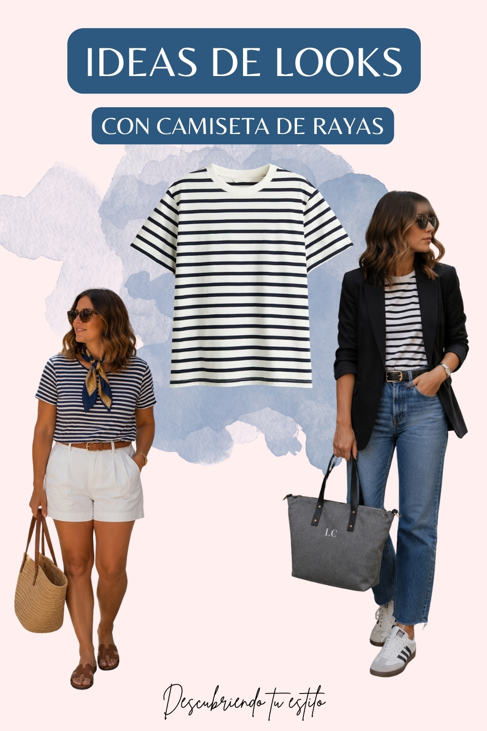 Ideas de looks con camiseta de rayas azul y blanca