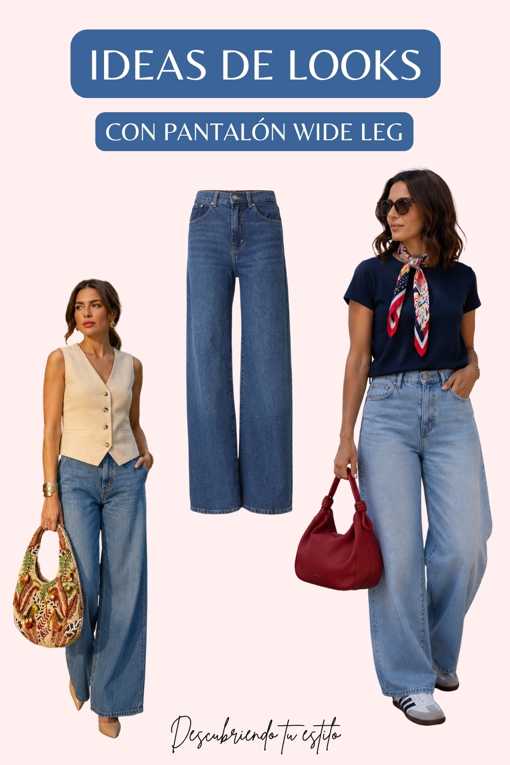 Ideas de outfits con pantalones wide leg
