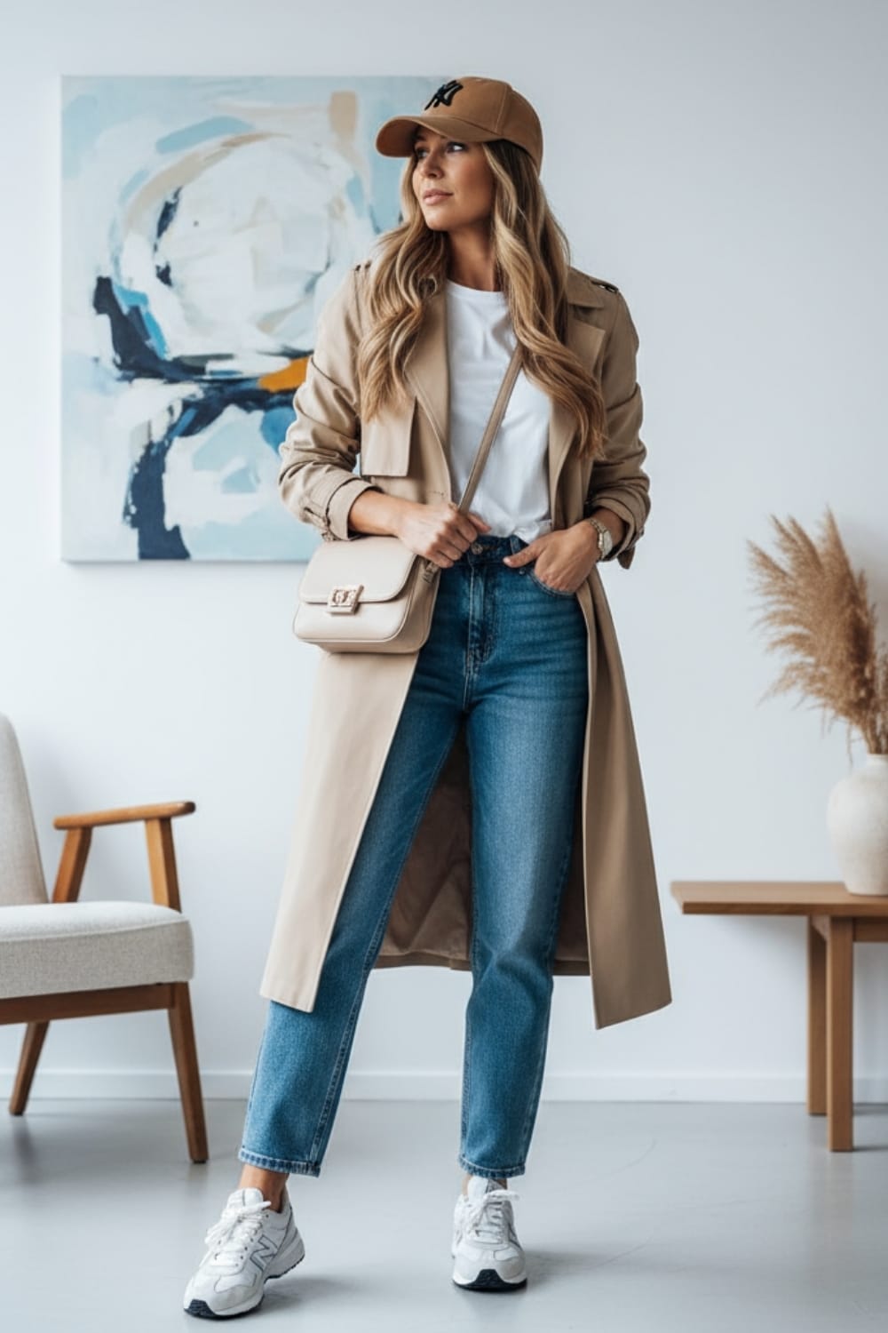 looks con camiseta blanca y gabardina para ideas de c&oacute;mo combinar prendas b&aacute;sicas